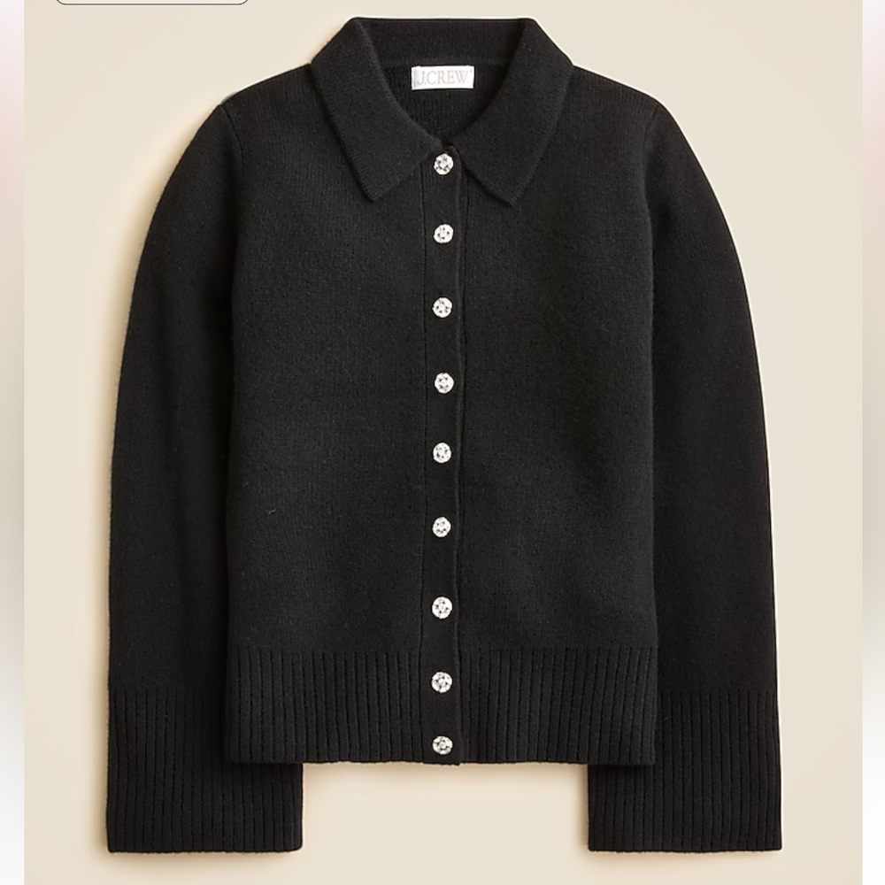 J. Crew Black Women's Cardigan with Button Detail